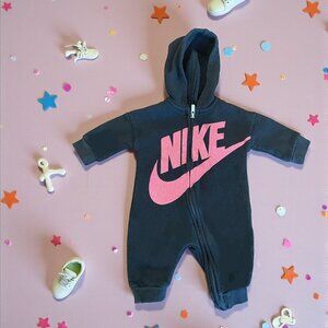 Nike Baby Girl Footless Hoody Onesie 3 mos